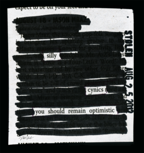 silly cynics - redacted poetry art