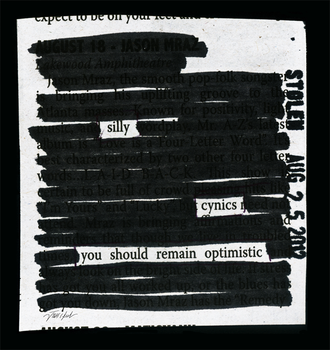 silly cynics - redacted poetry art