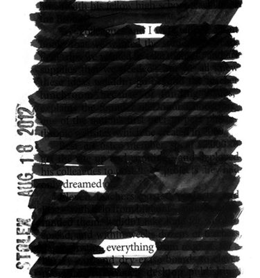 I Dreamed Everything - newspaper blackout poem