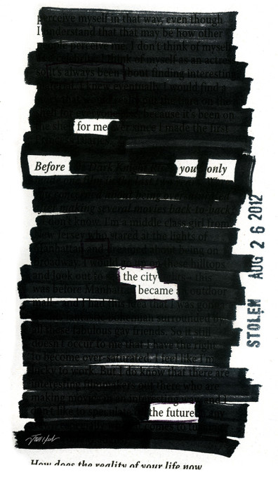 Me Before You - blackout poem by Jodi Hersh