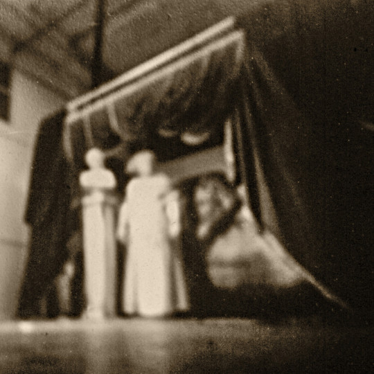 Set of Miss Dockery, pinhole photo shot with Altoids tin camera