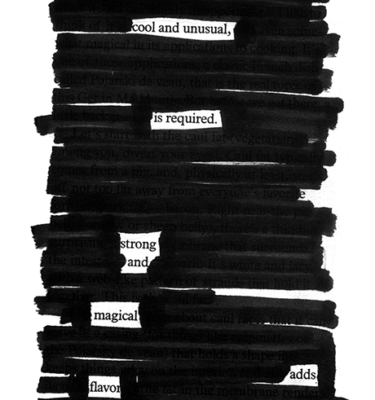 Cool and Unusual - blackout poem by Jodi Hersh