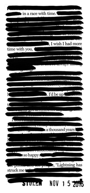 Race with Time - blackout poem