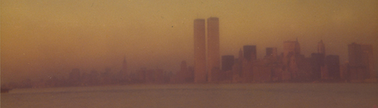 new york skyline with world trade center twin towers