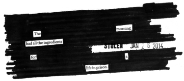 life in prison - blackout poem