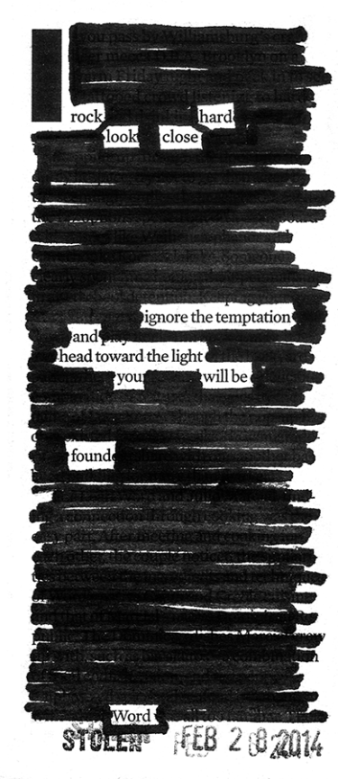 I Rock - blackout poem