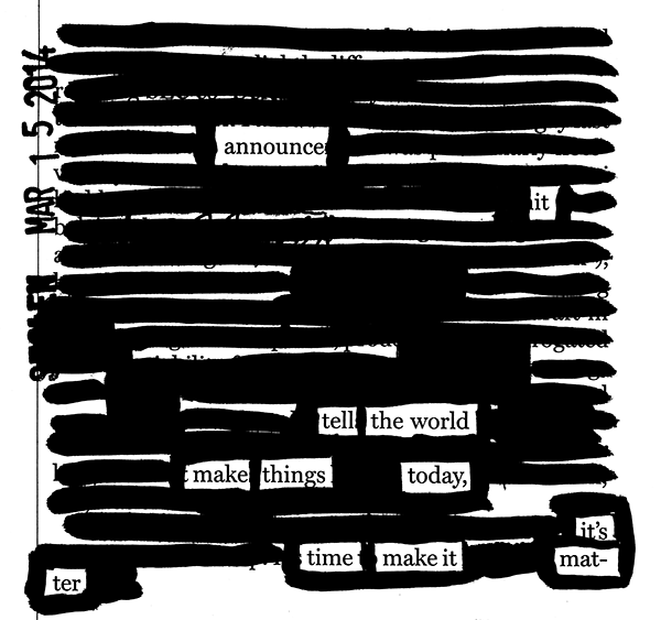Make it Matter - blackout poem