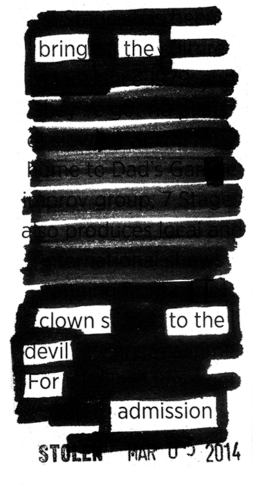 Clowns - blackout poem