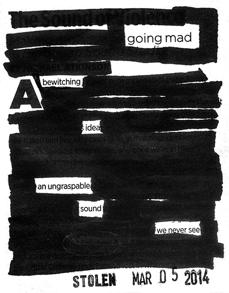 Going Mad - blackout poem
