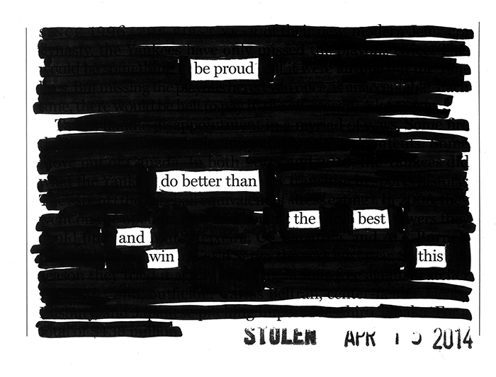 Be Proud - blackout poem