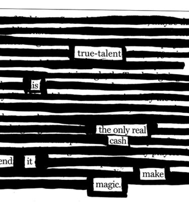 True Talent - blackout poem