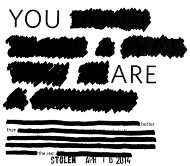 You Are - blackout poem
