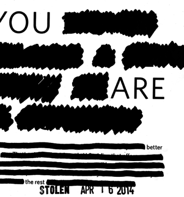 You Are - blackout poem
