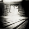 Clown Behind Bars <br>(pinhole photograph)